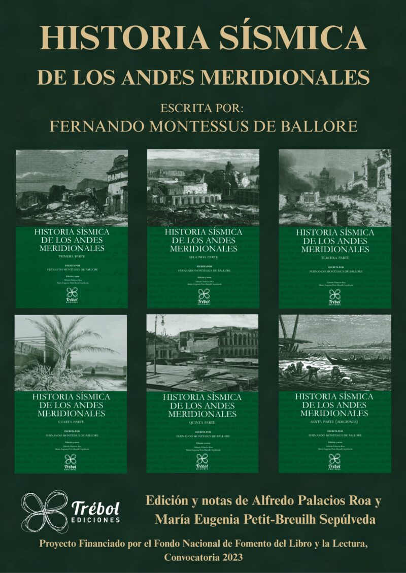 Colección Historia Sísmica de los Andes Meridoniales al Sur del Paralelo XVI (6 tomos)